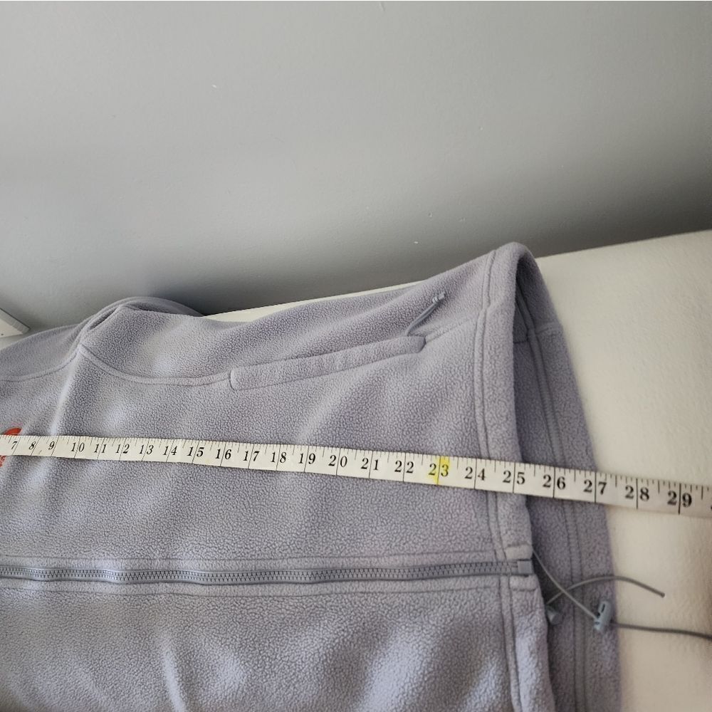 North Face Sweater Womens Large Gray Orange Fleece Full Zip Jacket Outdoor Layer - Picture 6 of 7